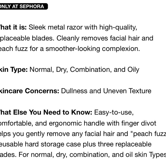 Sephora Facial Razor blade w/3 refill blades in Sealed Storage Case *BNIB - Picture 12 of 12